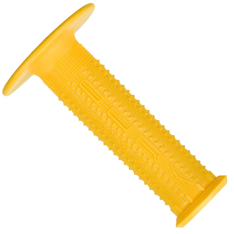 Lizard Skins Pyramid Flange Single Compound MTB Grips - Yellow